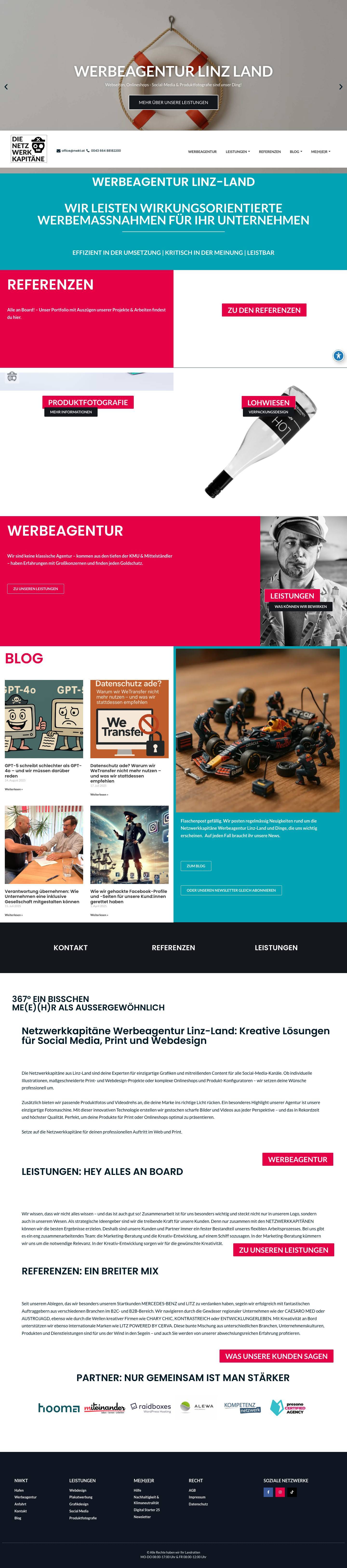 Werbeagentur Linz-Land | Wir bieten Social Media & Webdesign - Full Screenshot