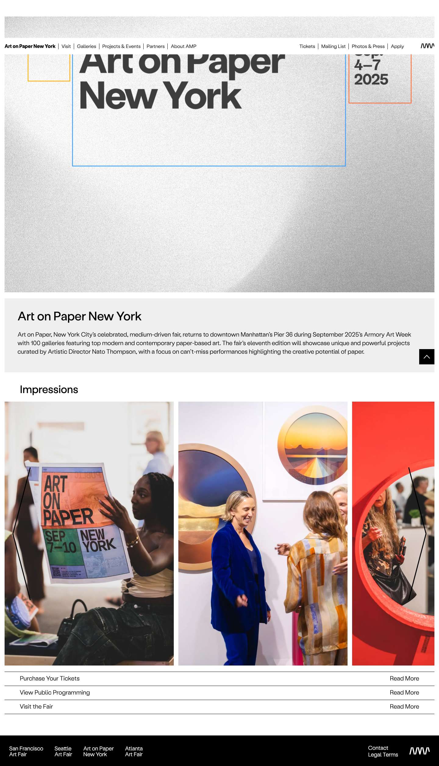 Art on Paper | September 4–7, 2025 | New York City - Full Screenshot