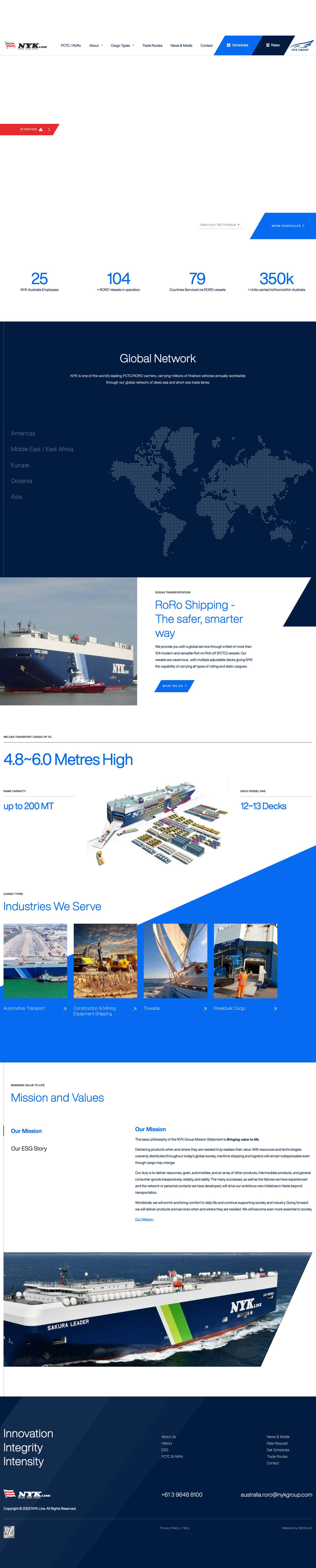 Nykline - Australian Roro Shipping Solutions - Full Screenshot