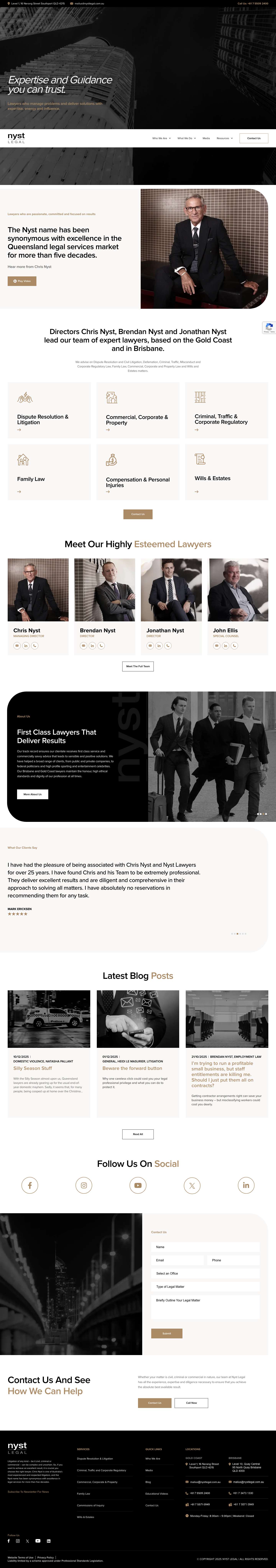 NYST Legal | Criminal & Civil Lawyers Gold Coast & Brisbane - Full Screenshot