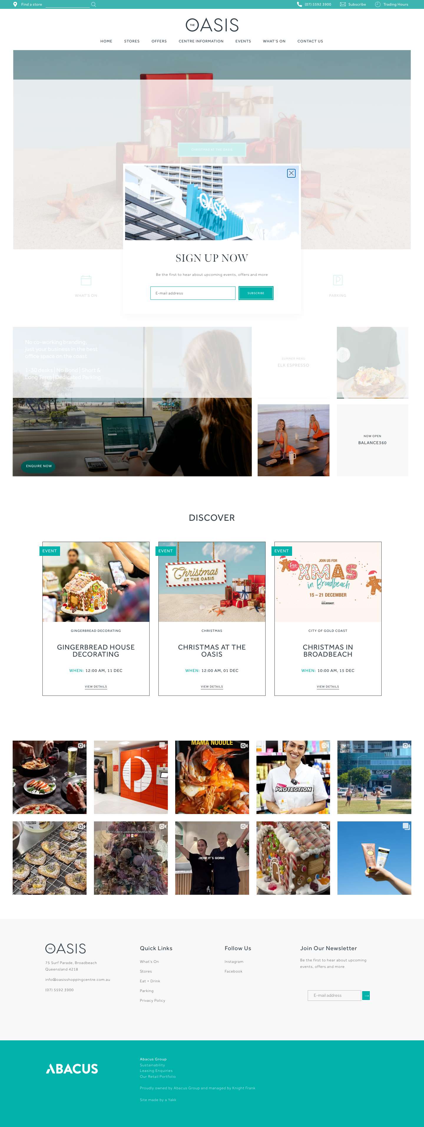 Home - The Oasis - Full Screenshot