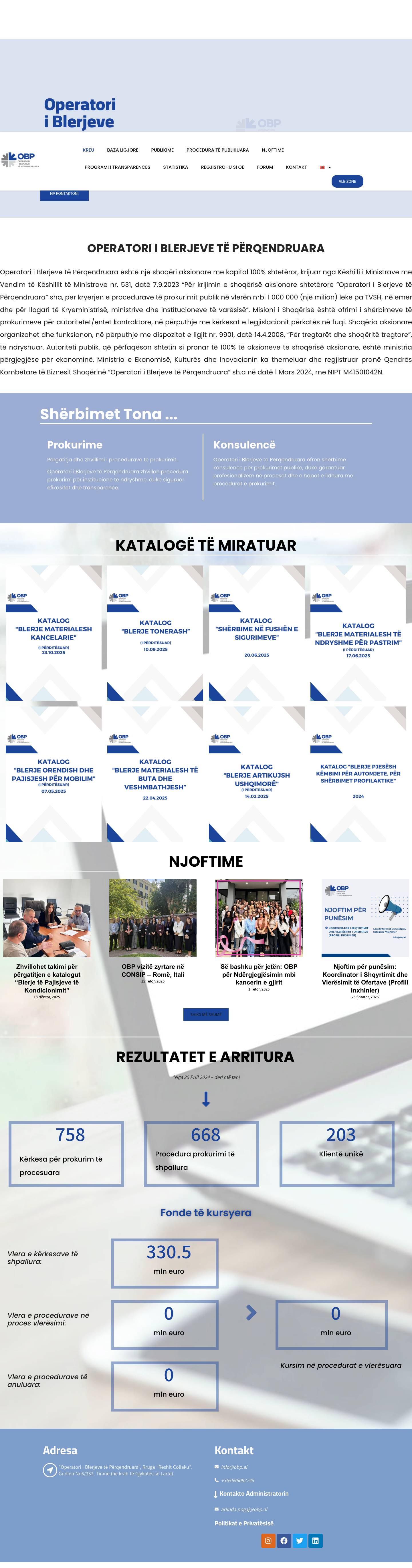 Operatori i Blerjeve të Përqendruara – Kreu - Full Screenshot