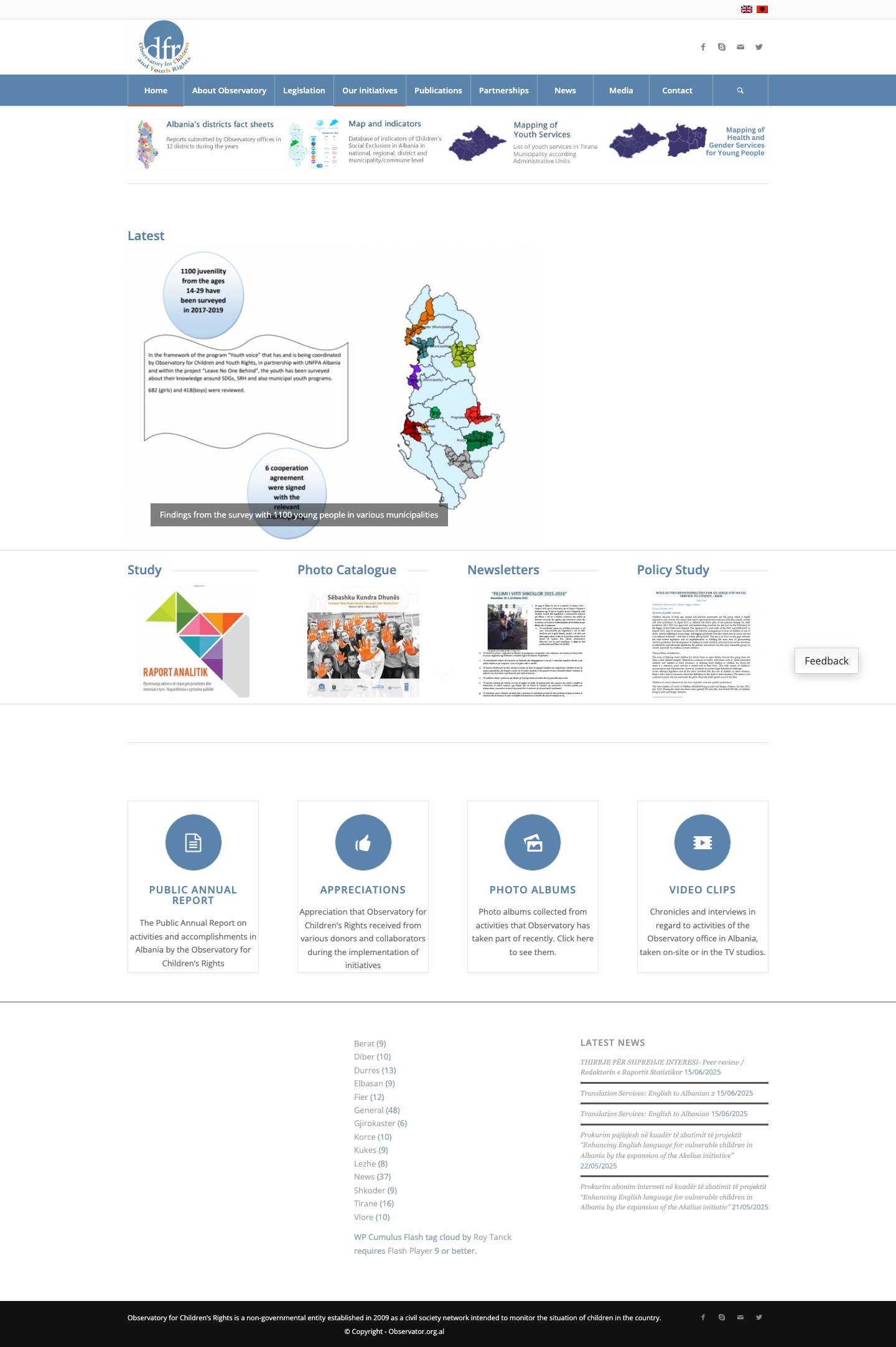 Observatori – Per te drejtat e Femijeve dhe te Rinjve - Full Screenshot