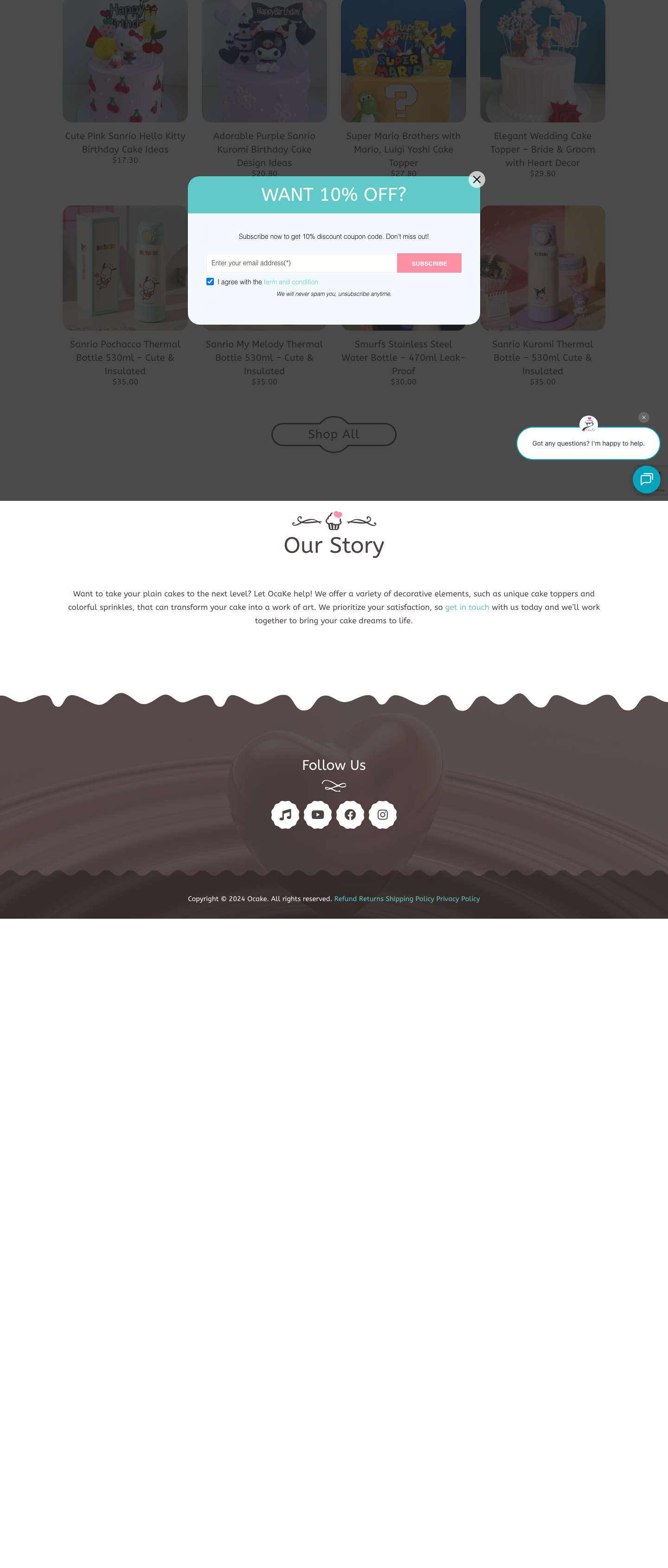 Shop Our Unique Theme Cake Toppers for Every Occasion - Full Screenshot