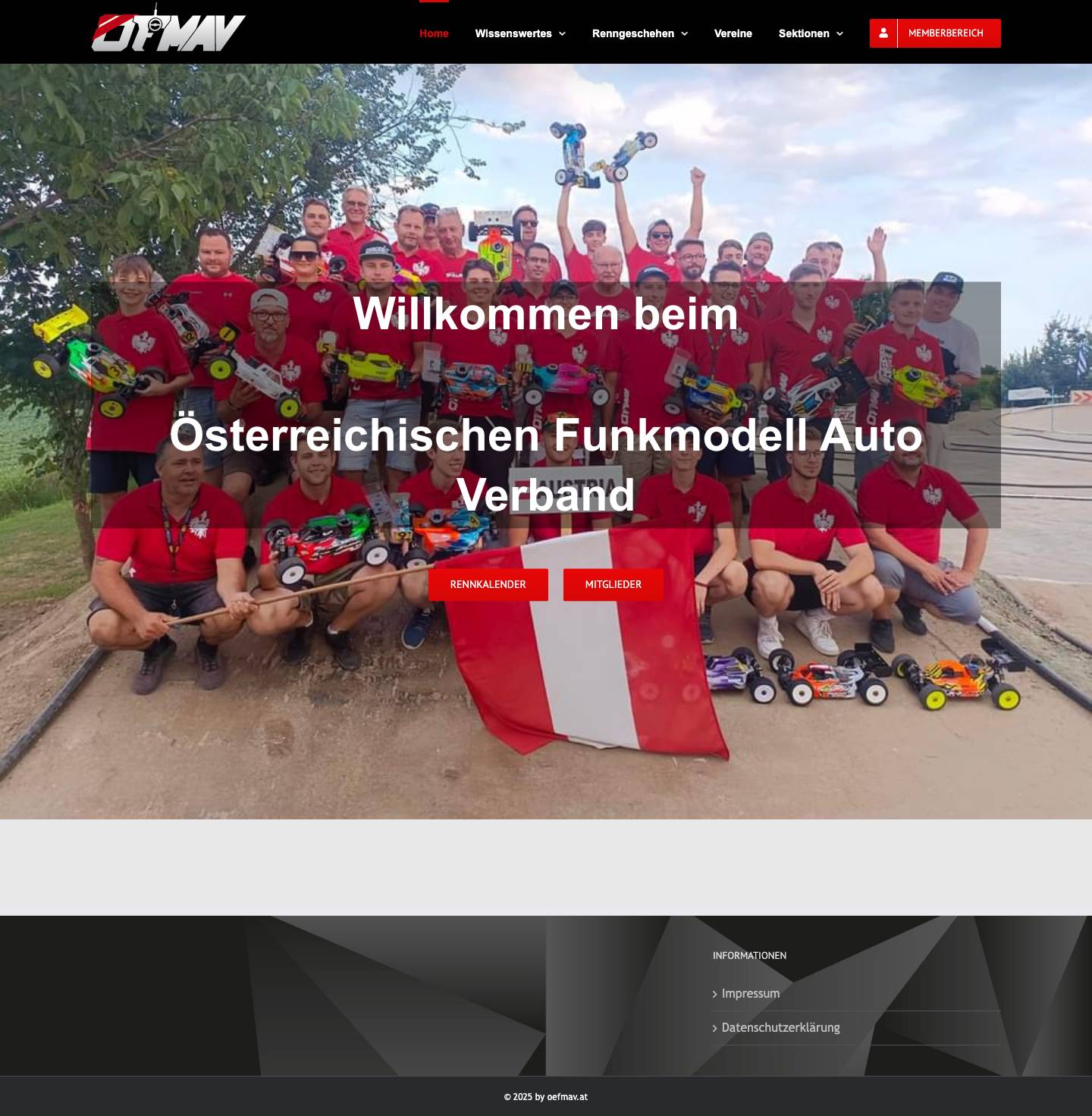 ÖFMAV – Oesterreichischer Funkmodellautoverband - Full Screenshot