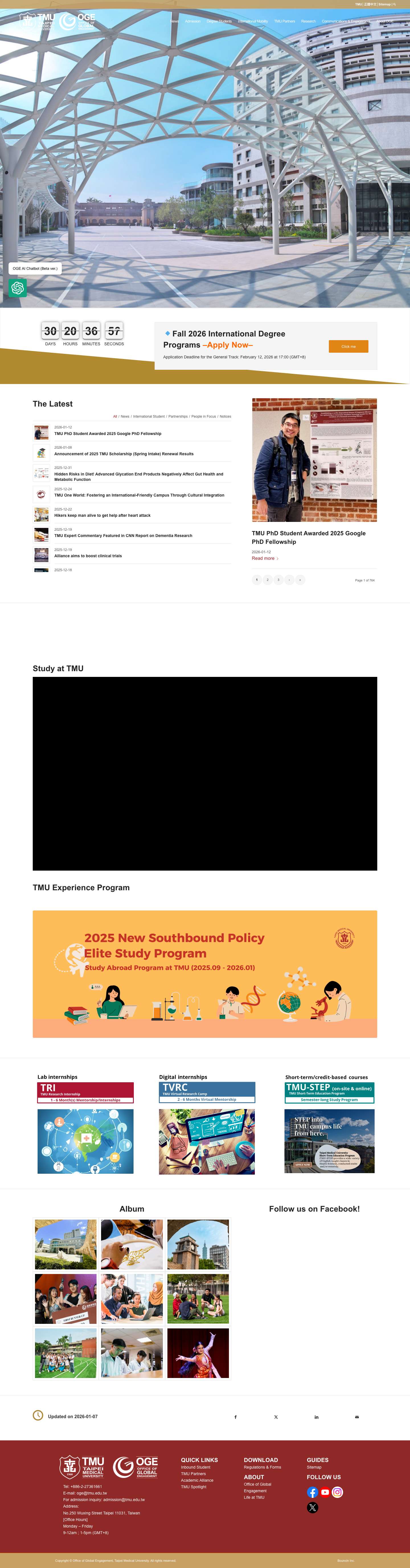 HOME - Office of Global EngagementScroll to next section - Full Screenshot