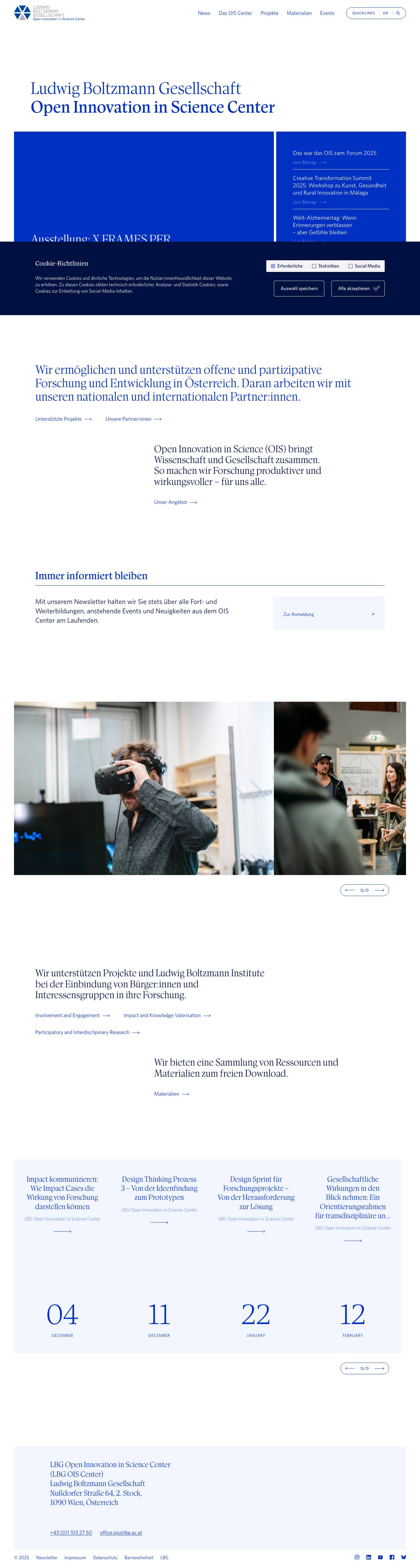 LBG Open Innovation in Science Centericon / Arrow small / dark - Full Screenshot