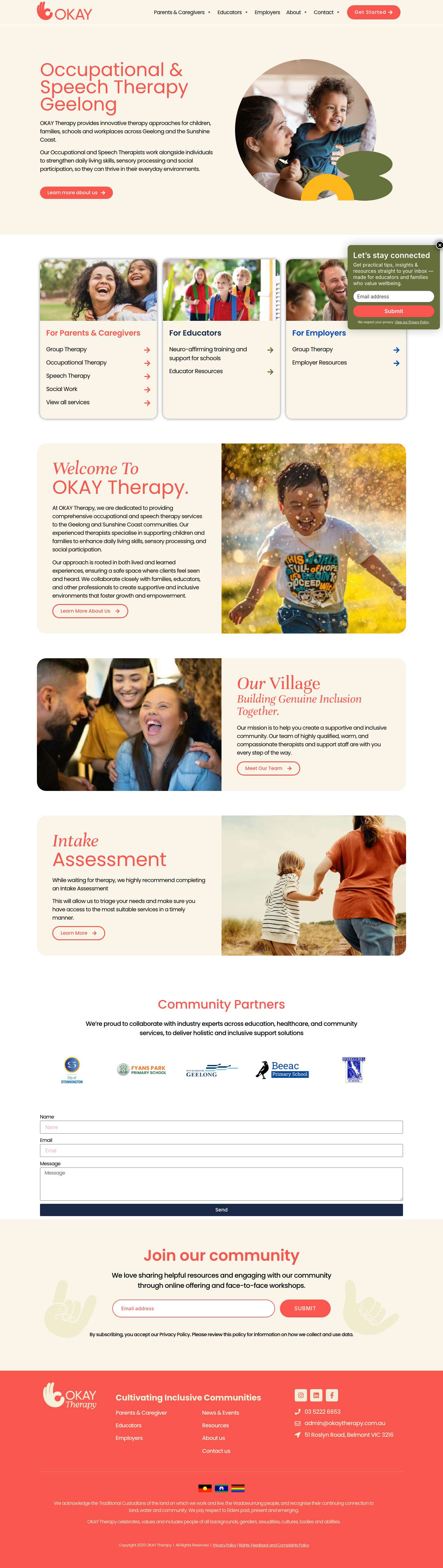 Occupational Therapy Geelong | OKAY Therapy - Full Screenshot