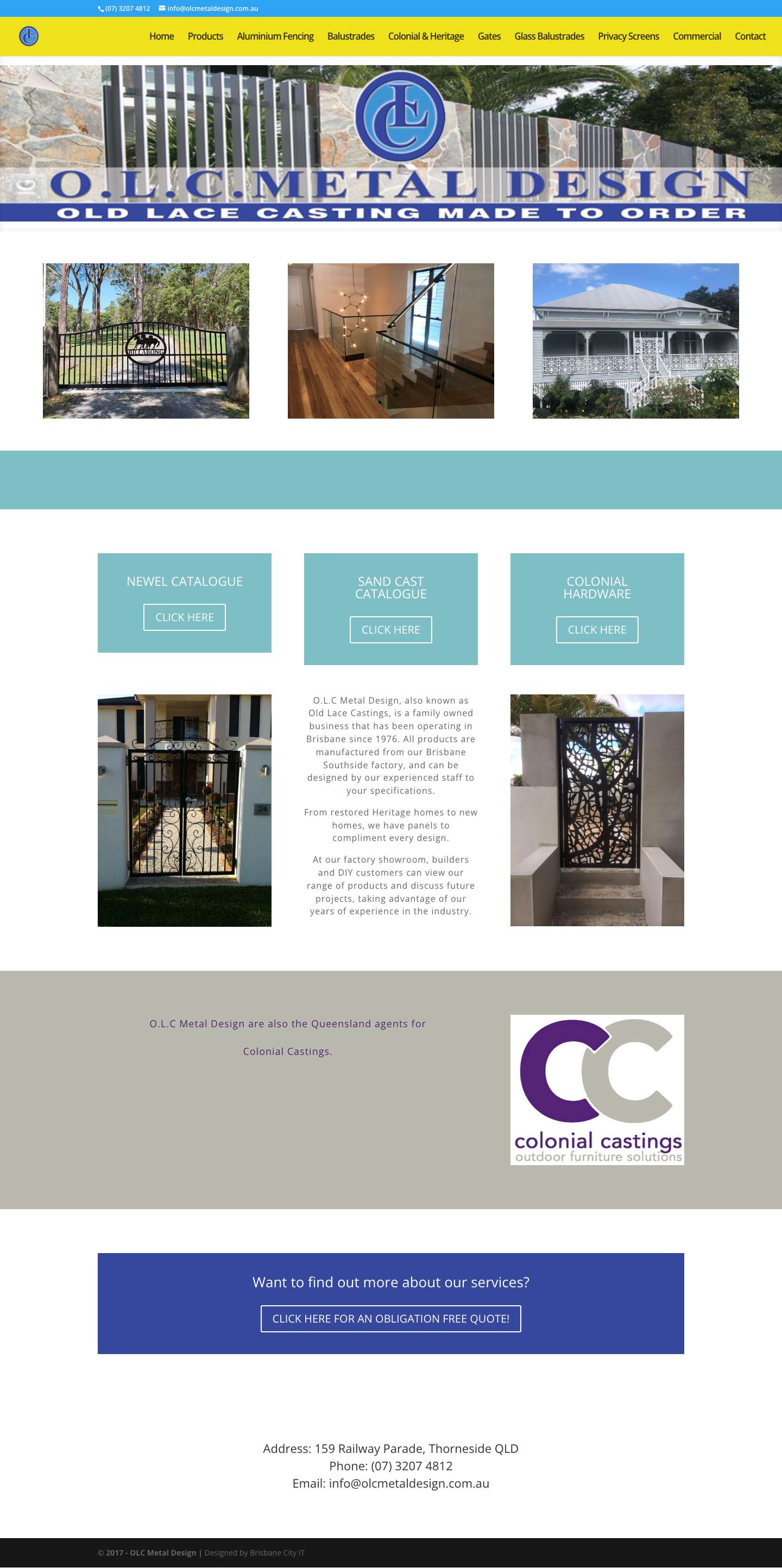 OLC Metal Design | Old Lace Castings - Made to Order - Full Screenshot