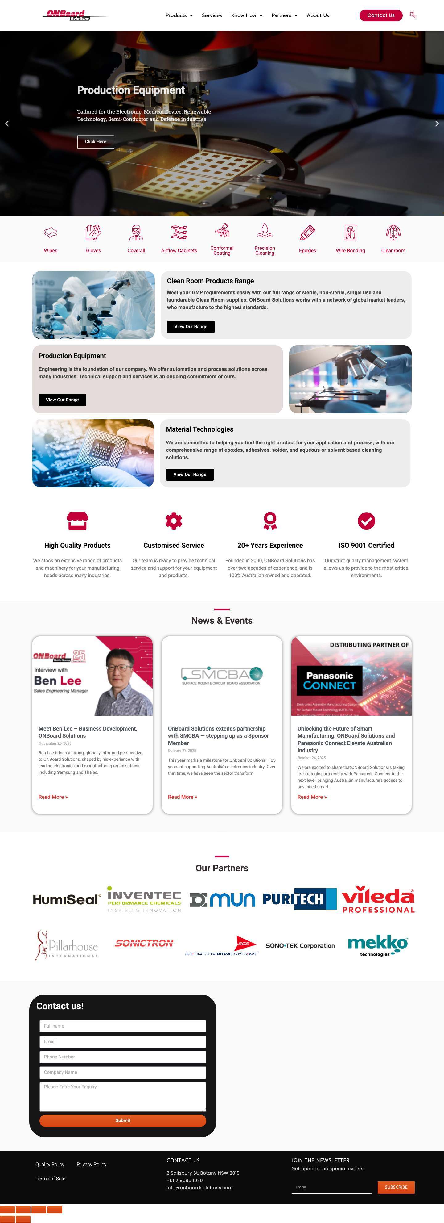 Home - ONBoard Solutions - Full Screenshot