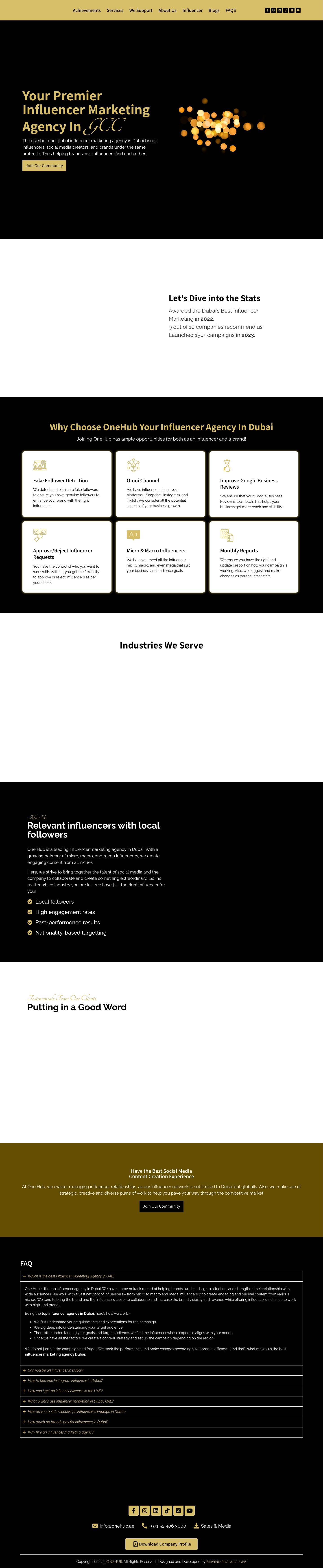 No. #1 Influencer Marketing Agency In Dubai, UAE - One Hub | +971 52 406 3000d-svgc-svga-svgb-svgf-svge-svg - Full Screenshot