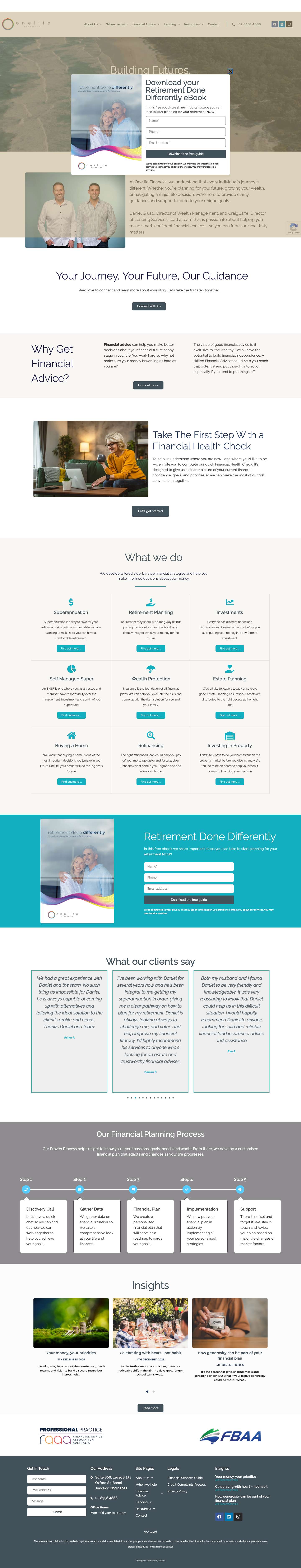 Home - Onelife Financial - Full Screenshot