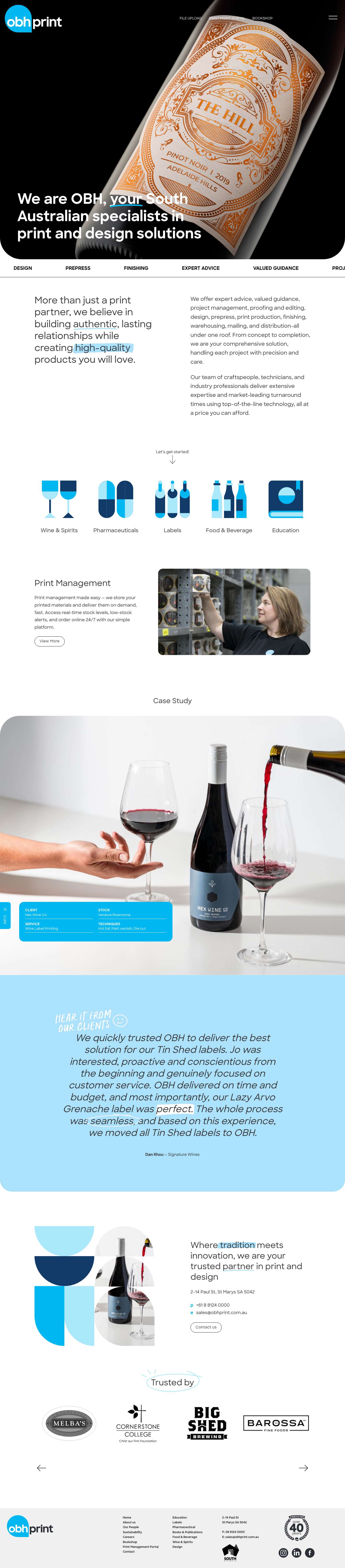 Home - OBH Print - Full Screenshot