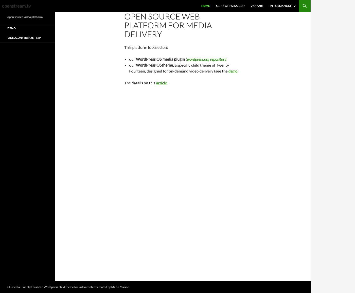 openstream.tv – open source video platform - Full Screenshot