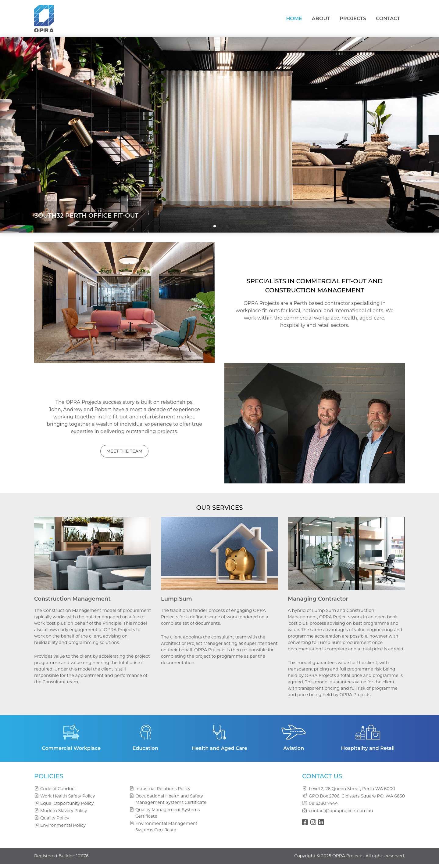 Home - OPRA Projects - Full Screenshot