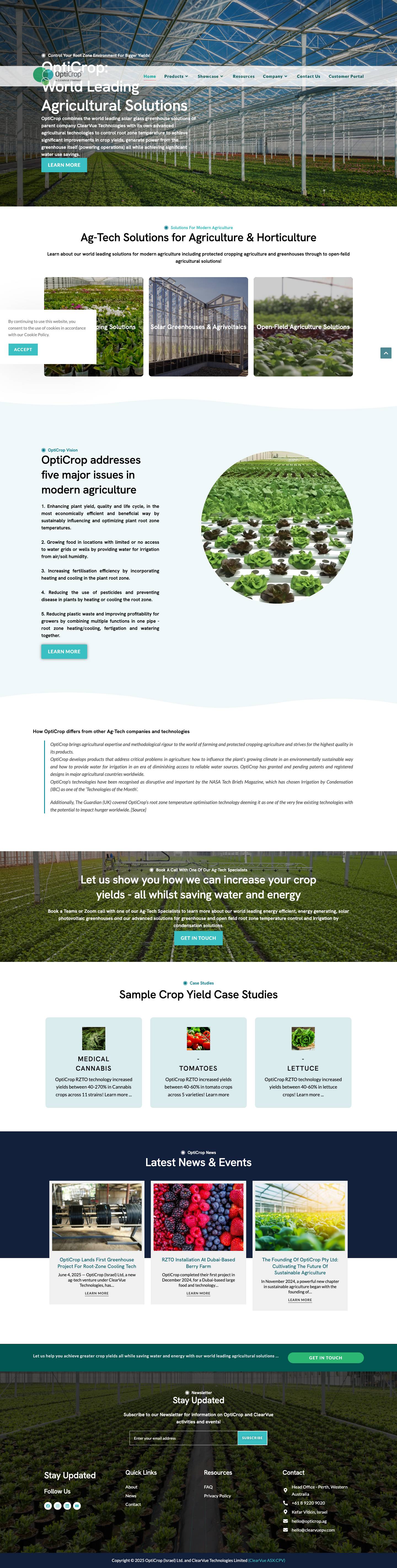 OptiCrop ag tech solutions - OptiCrop - Full Screenshot