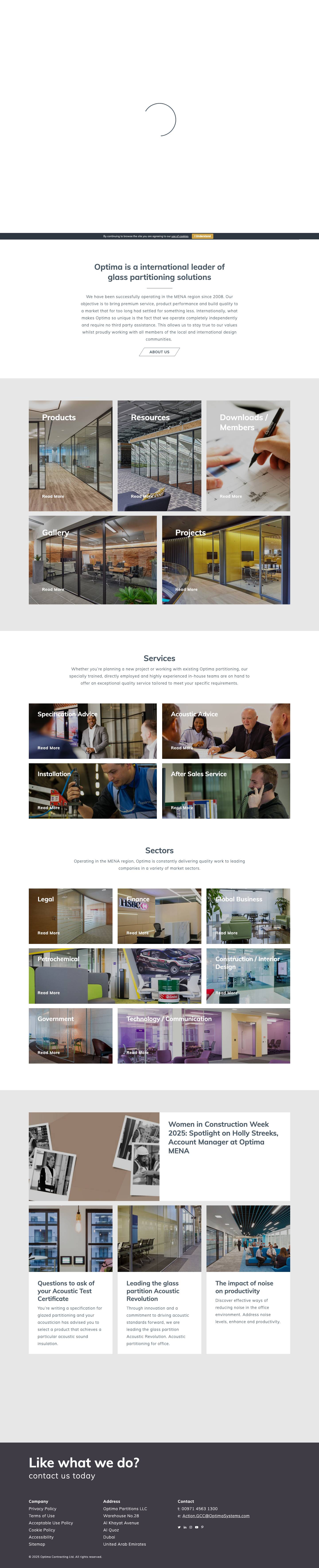 Home - Optima MENA - Full Screenshot