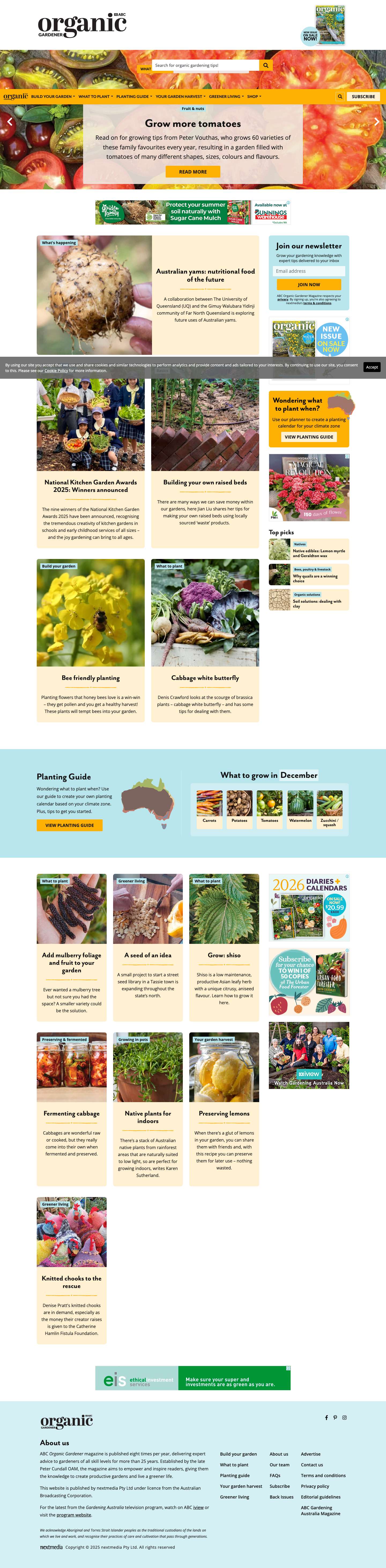 ABC Organic Gardener Magazine - Full Screenshot