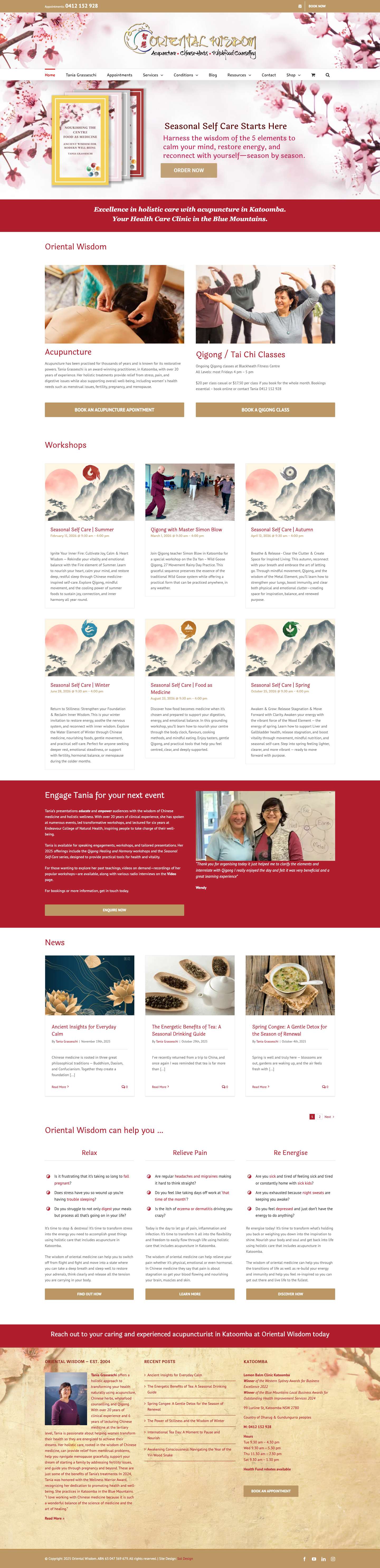 Holistic care with Acupuncture in Katoomba, Blue Mountains - Full Screenshot