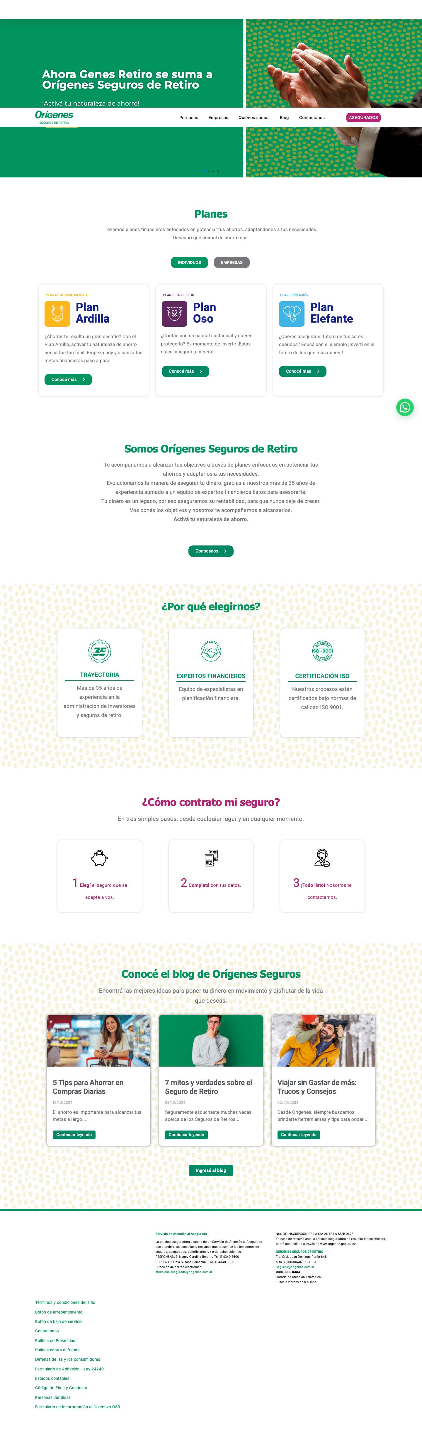 Origenes Seguros - Orígenes Seguros - Full Screenshot