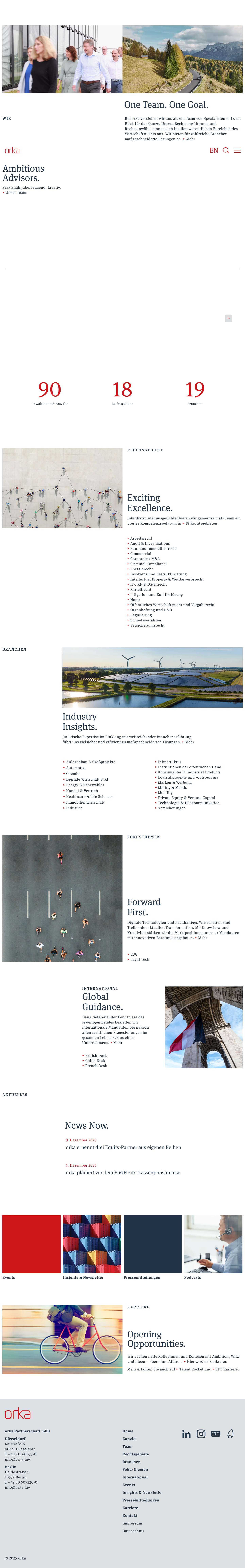 orka | Kanzlei für Wirtschaftsrecht - Full Screenshot