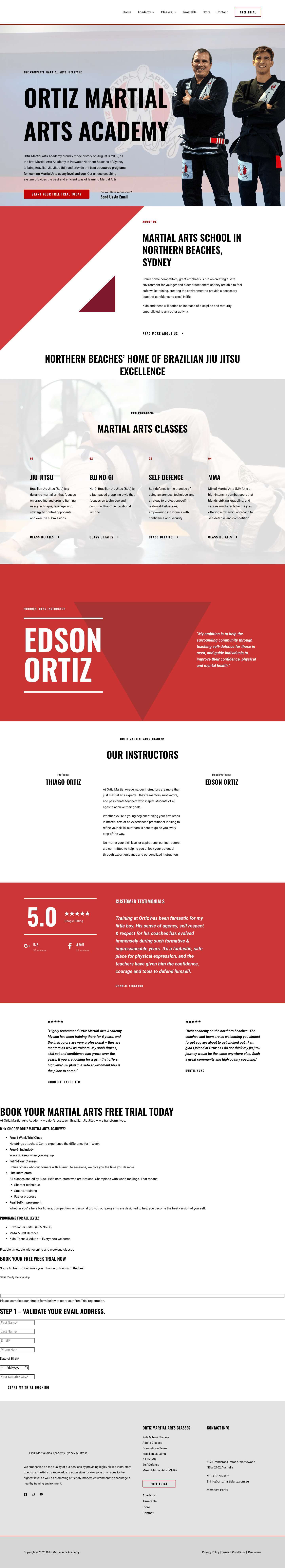 The Complete Martial Arts Lifestyle - Ortiz Martial Arts Academy - Full Screenshot