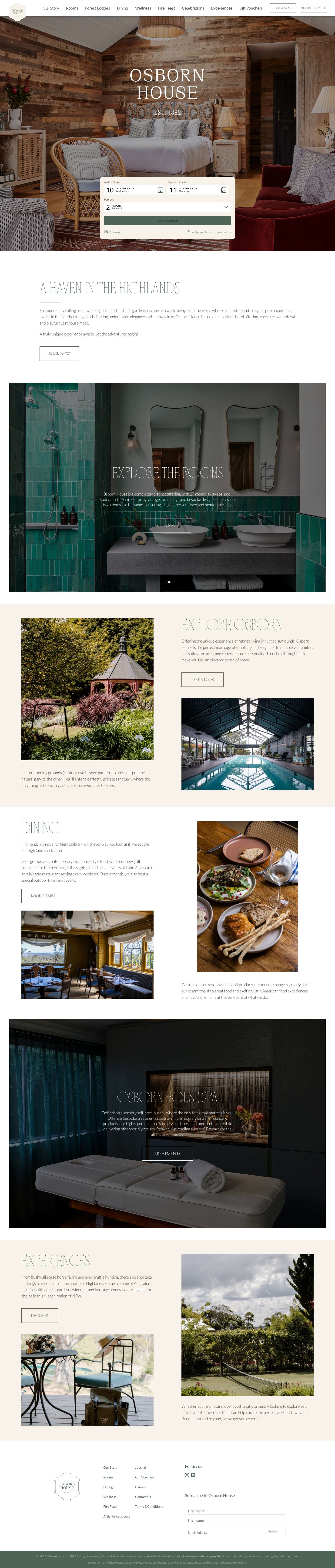 Home | Osborn House Est. 1892 - Full Screenshot