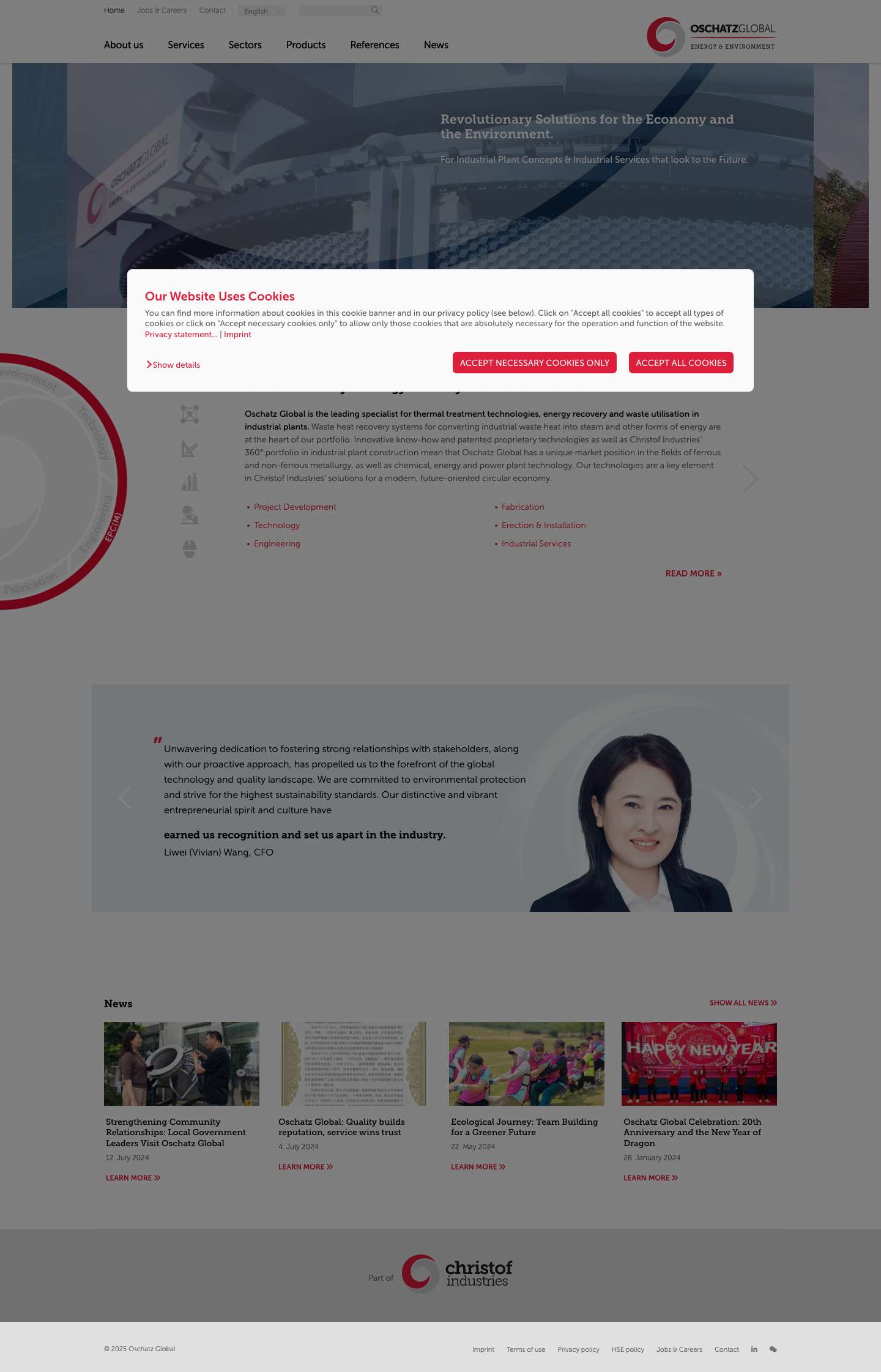 Plant Construction & Industrial Services | OSCHATZ - Full Screenshot