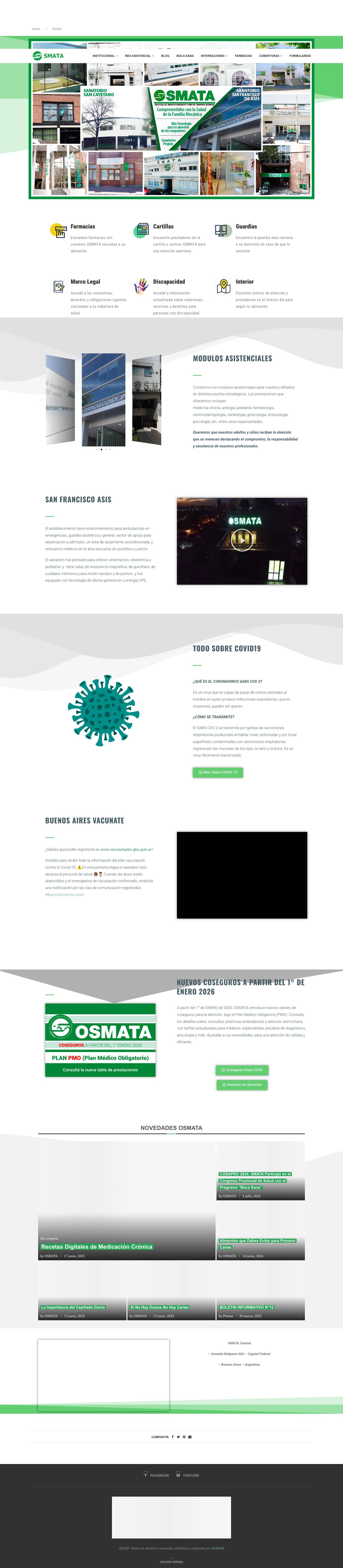 OSMATA | Obra Social Mecanicos y Afines del Transporte Automotor - Full Screenshot