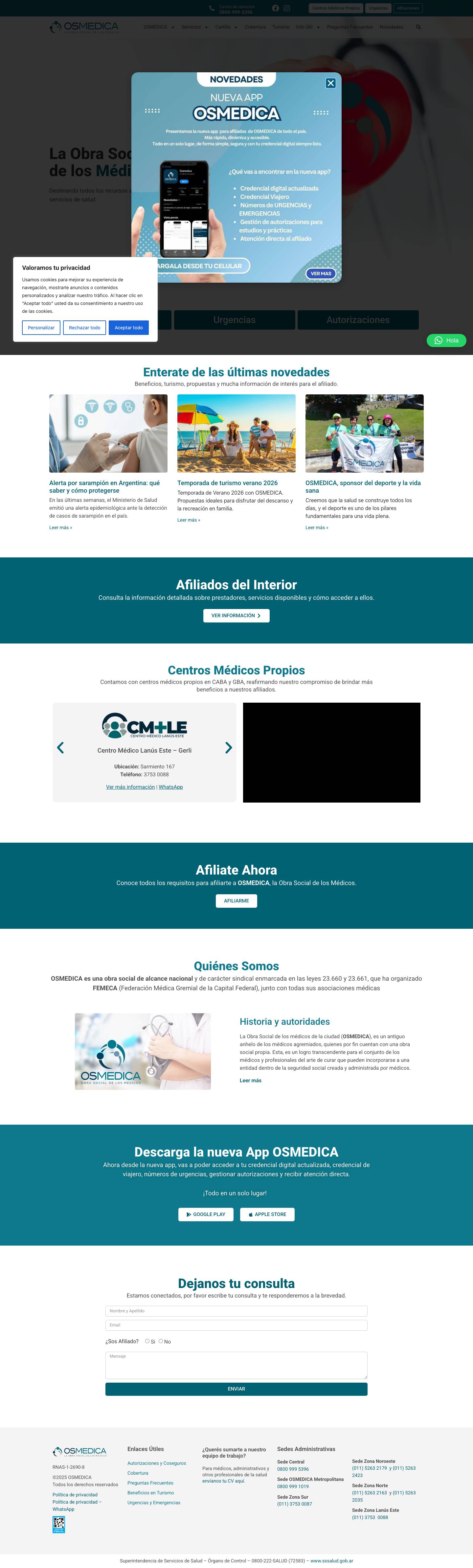 OSMEDICA - La Obra Social de los Médicos - Full Screenshot