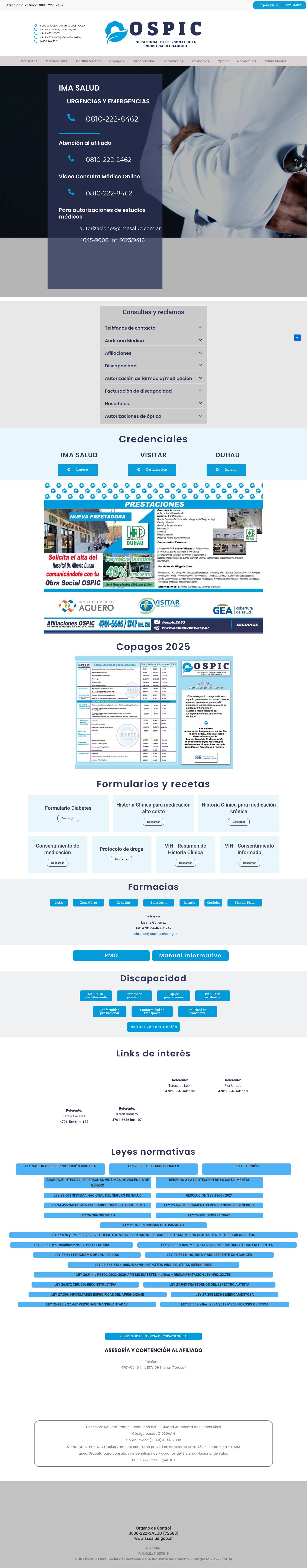 OSPIC – Obra Social del Personal de la Industria del Caucho - Full Screenshot