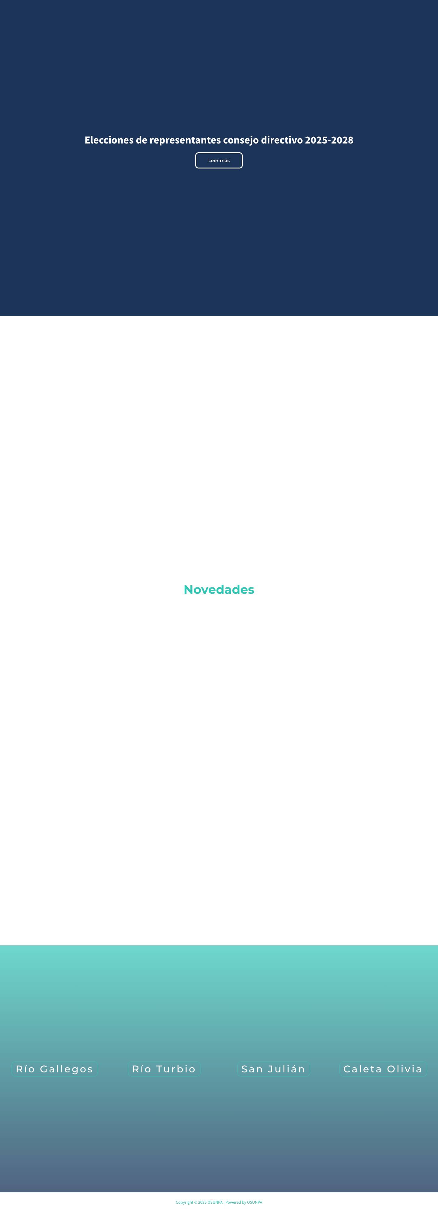 OSUNPA – Obra Social de la Universidad Nacional de la Patagonia Austral - Full Screenshot