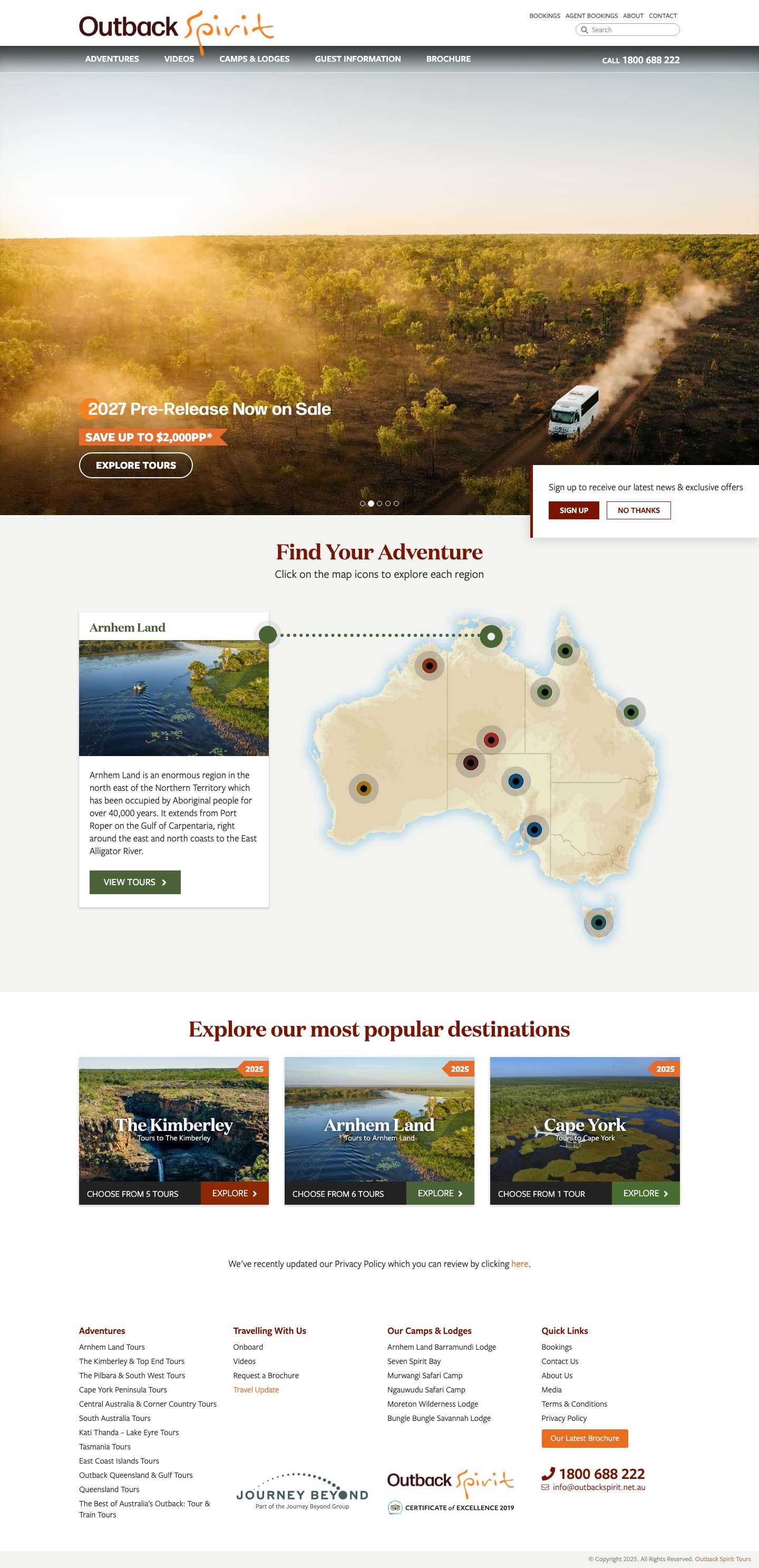 Australian Small Group Outback Tours | Outback Spirit Tours - Full Screenshot