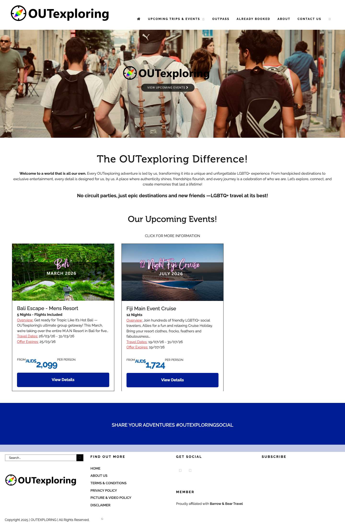 OUTexploring - We love everything to do with Travel + Coffee - Full Screenshot