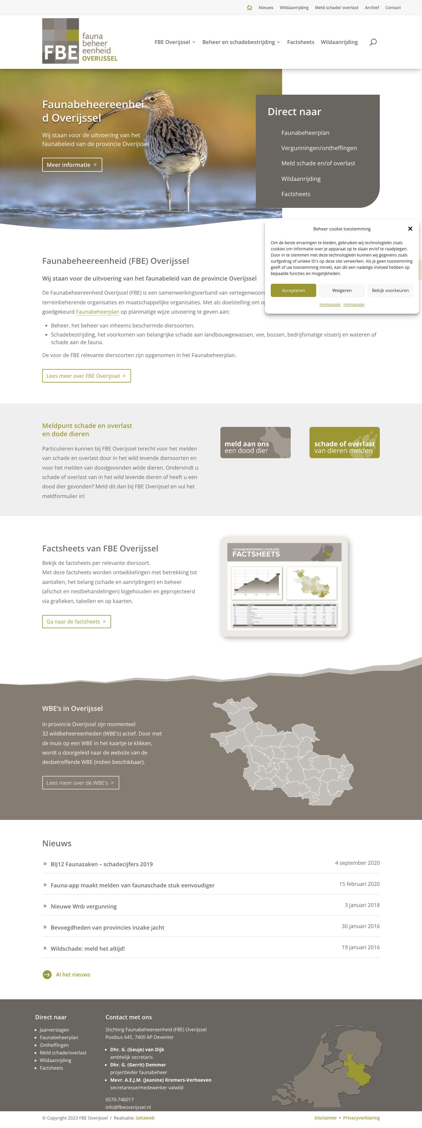 Homepage - FBE Overijssel - Full Screenshot