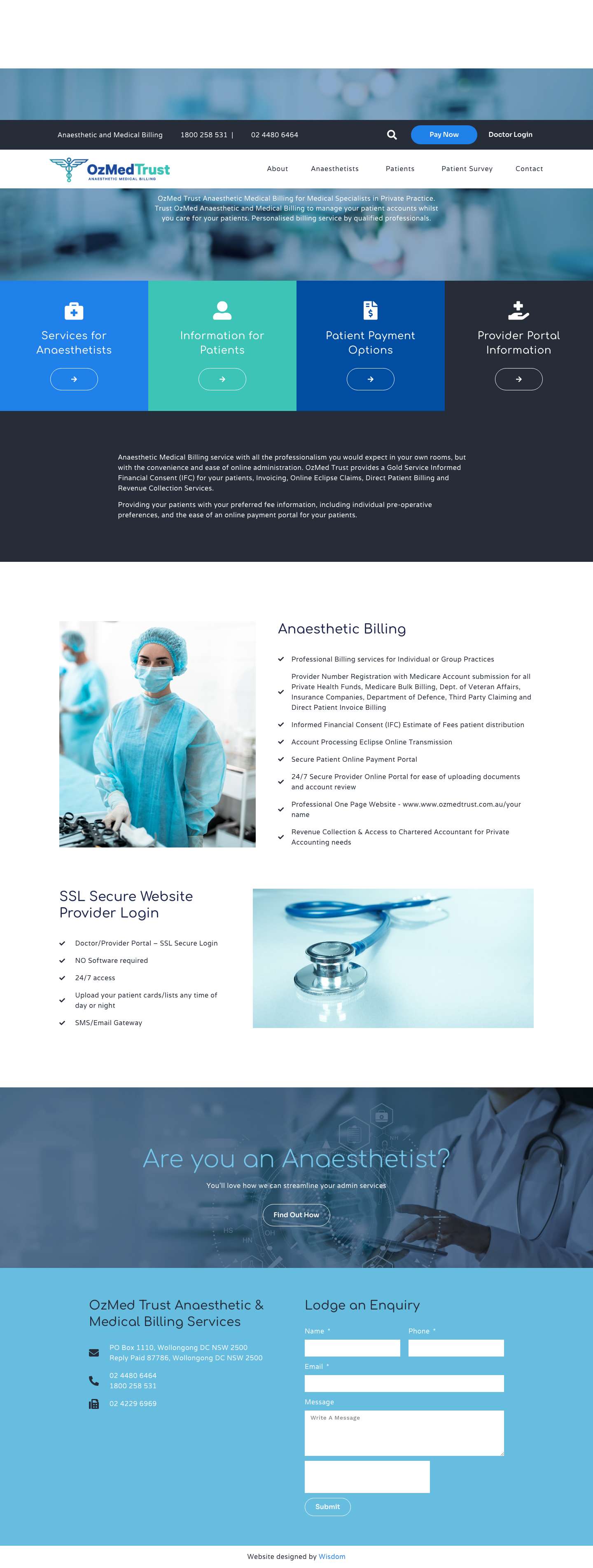 Home - OzMed Trust - Full Screenshot