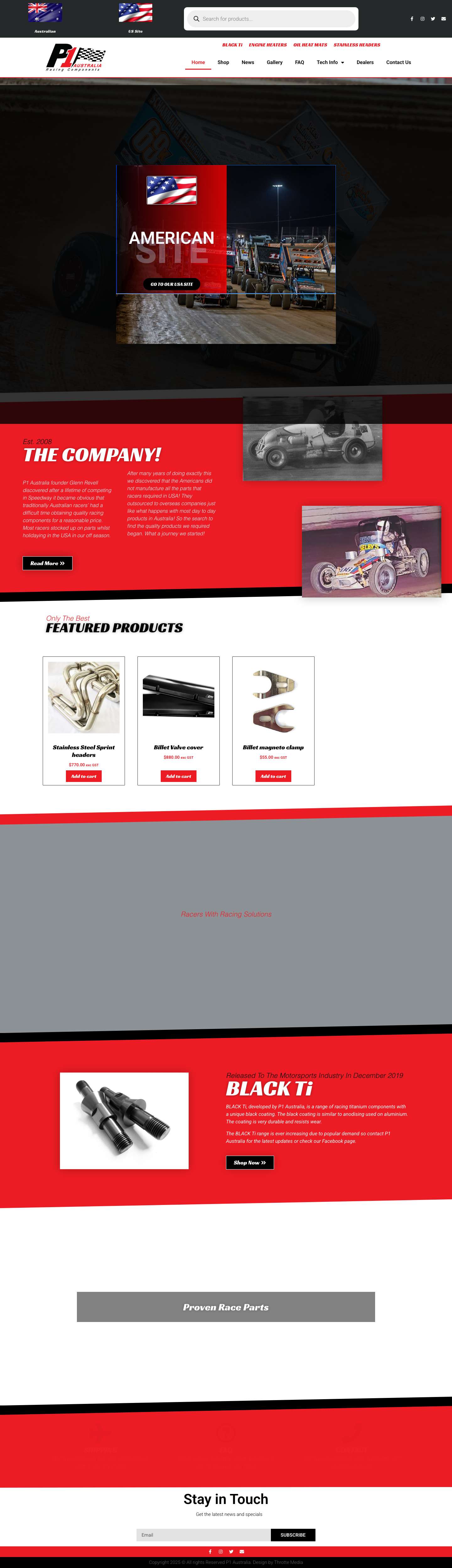 P1 Australia - Racers with real race solutions - Full Screenshot