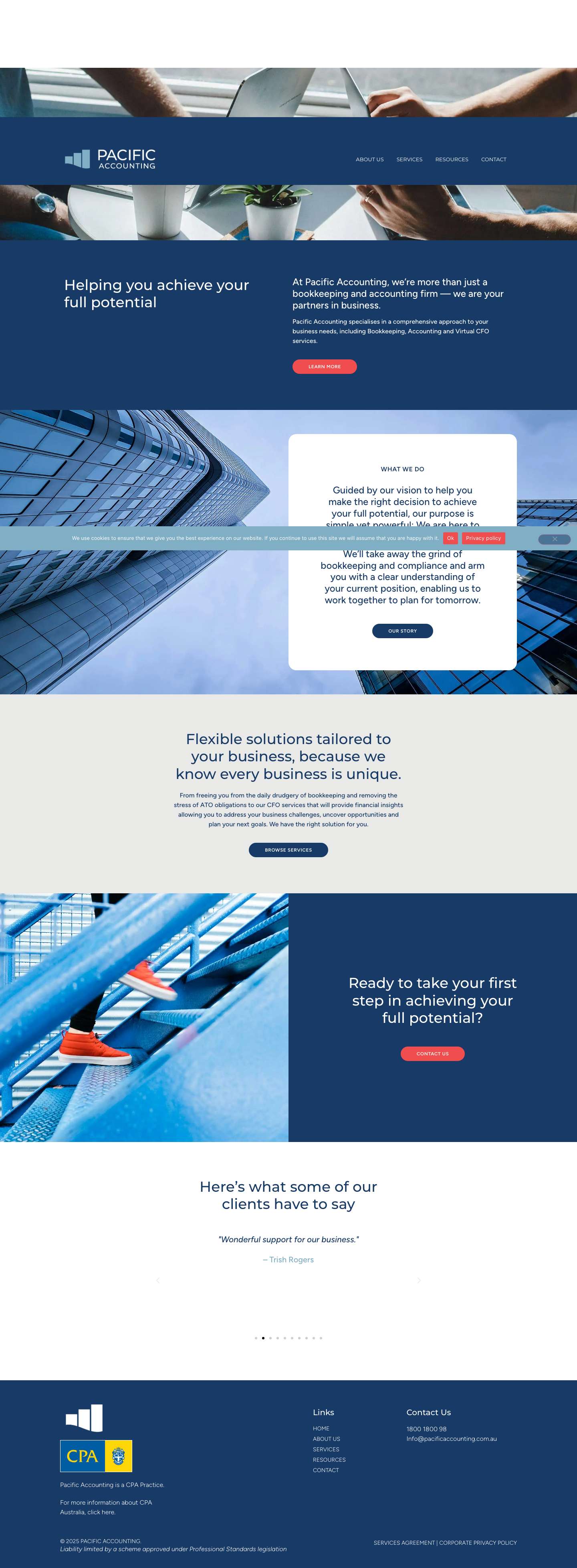 Expert Accounting Services | Pacific Accounting | Australia - Full Screenshot