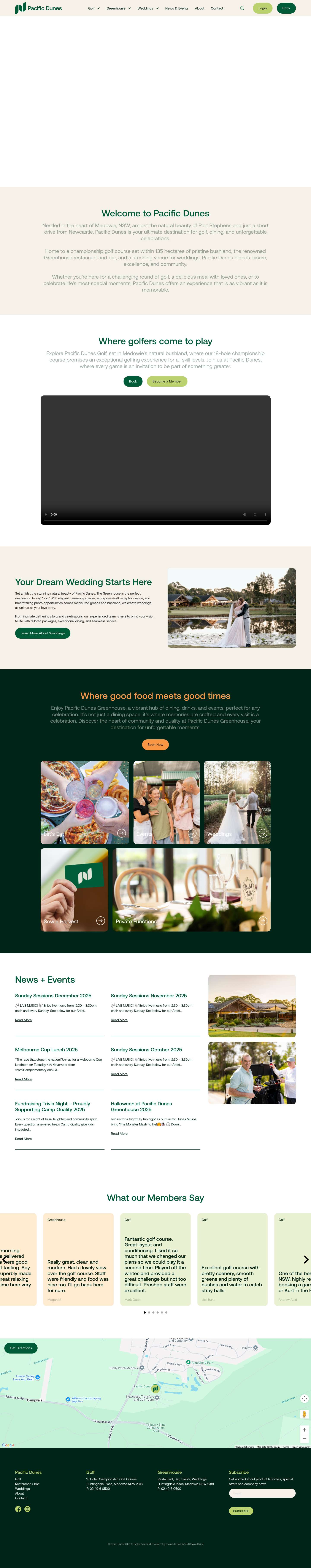 Pacific Dunes Championship Golf Club & Greenhouse Restaurant - Full Screenshot