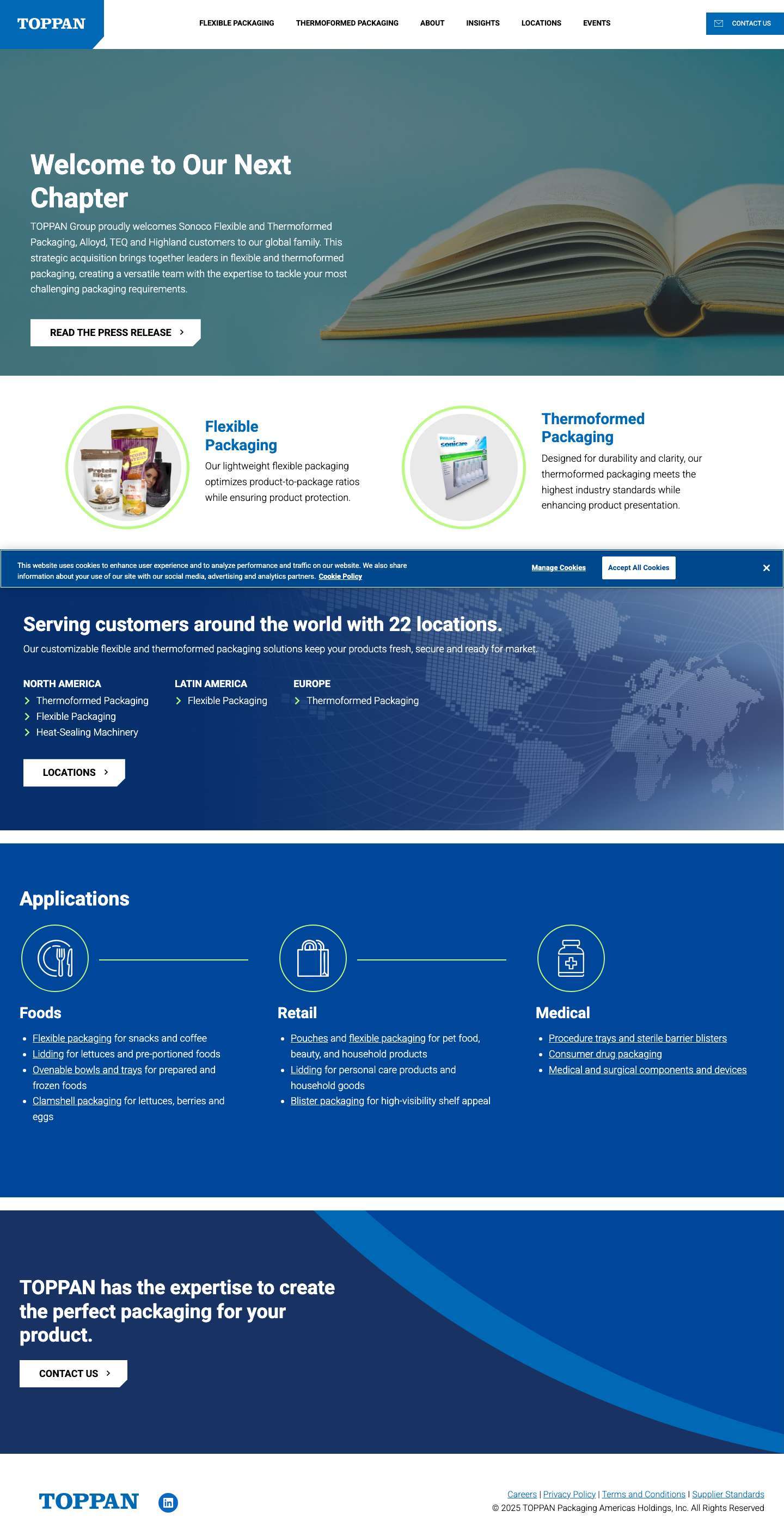 Flexible and Thermoformed Packaging - TOPPANFlexible and Thermoformed Packaging - TOPPAN - Full Screenshot