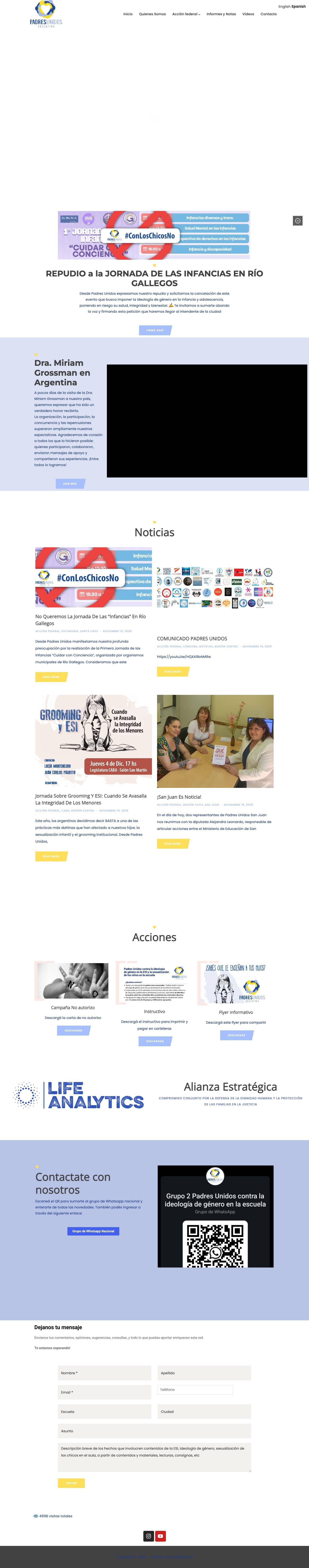 Padres Unidos Argentina – Padres Unidos - Full Screenshot