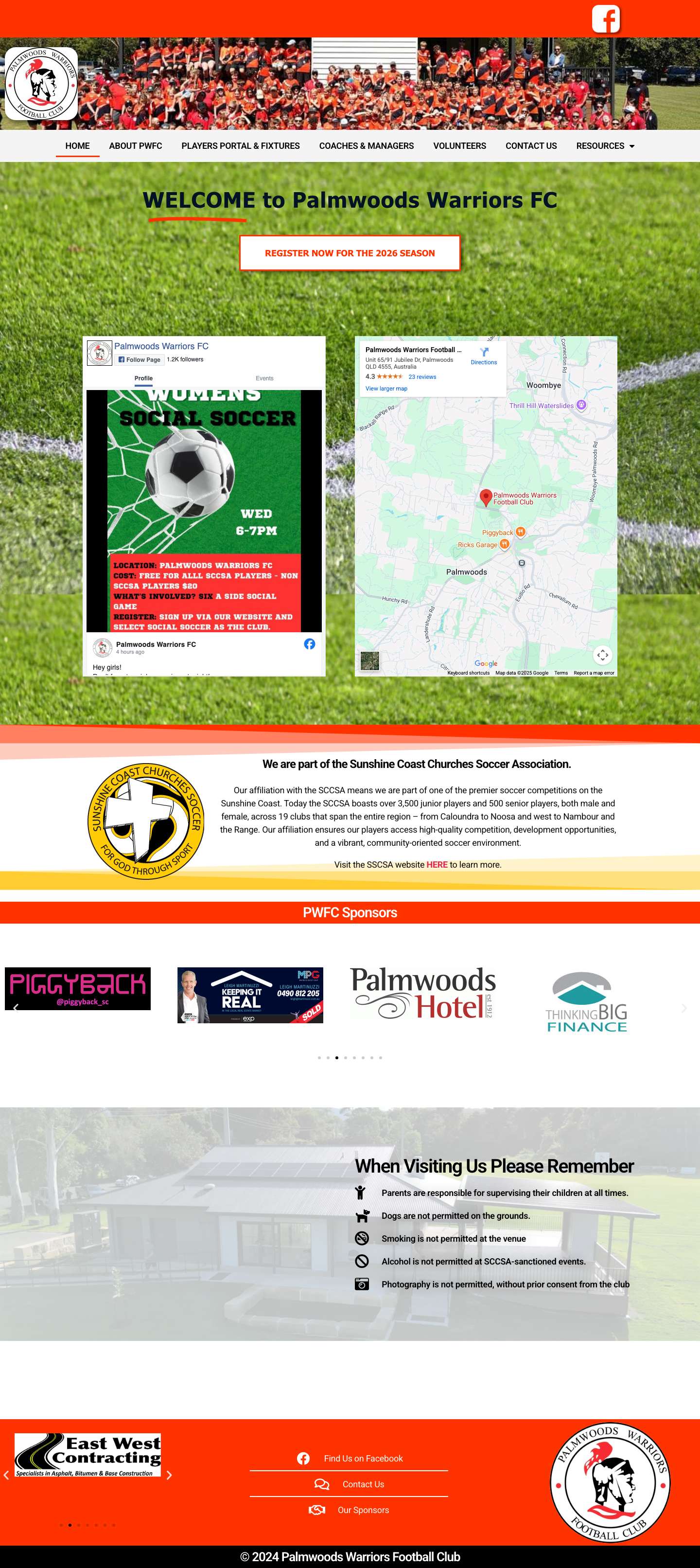 Palmwoods Warriors – Football Club - Full Screenshot