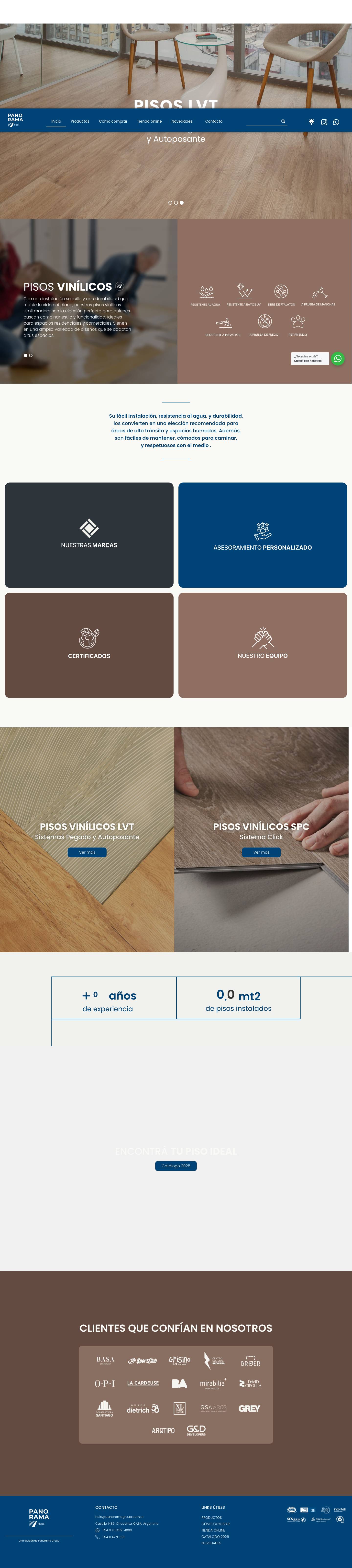 Panorama Pisos - Inicio - Full Screenshot