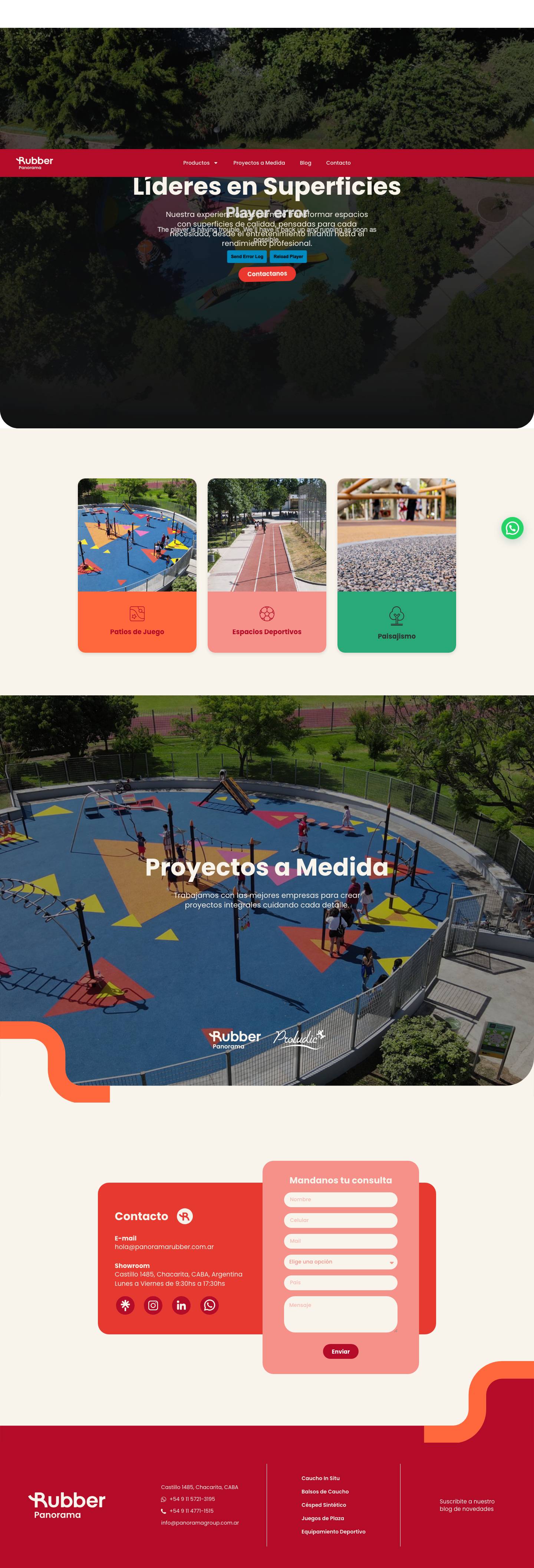 Panorama RubberPatios de Juego - Full Screenshot