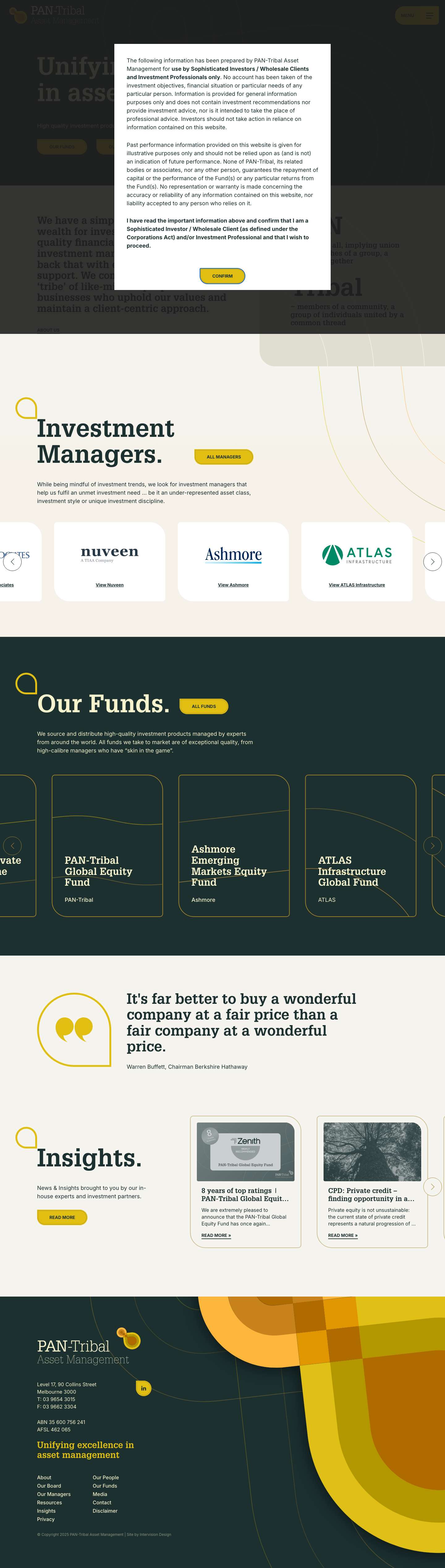PAN-Tribal Asset Management | Australian Funds Management - Full Screenshot