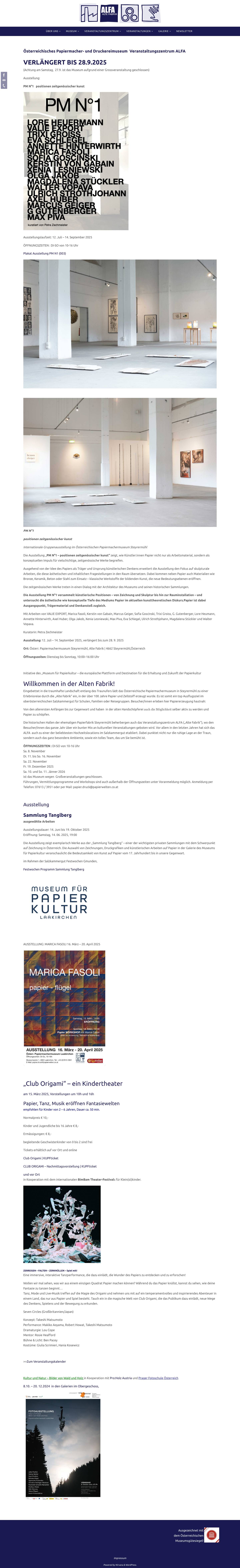 Papiermachermuseum - Full Screenshot