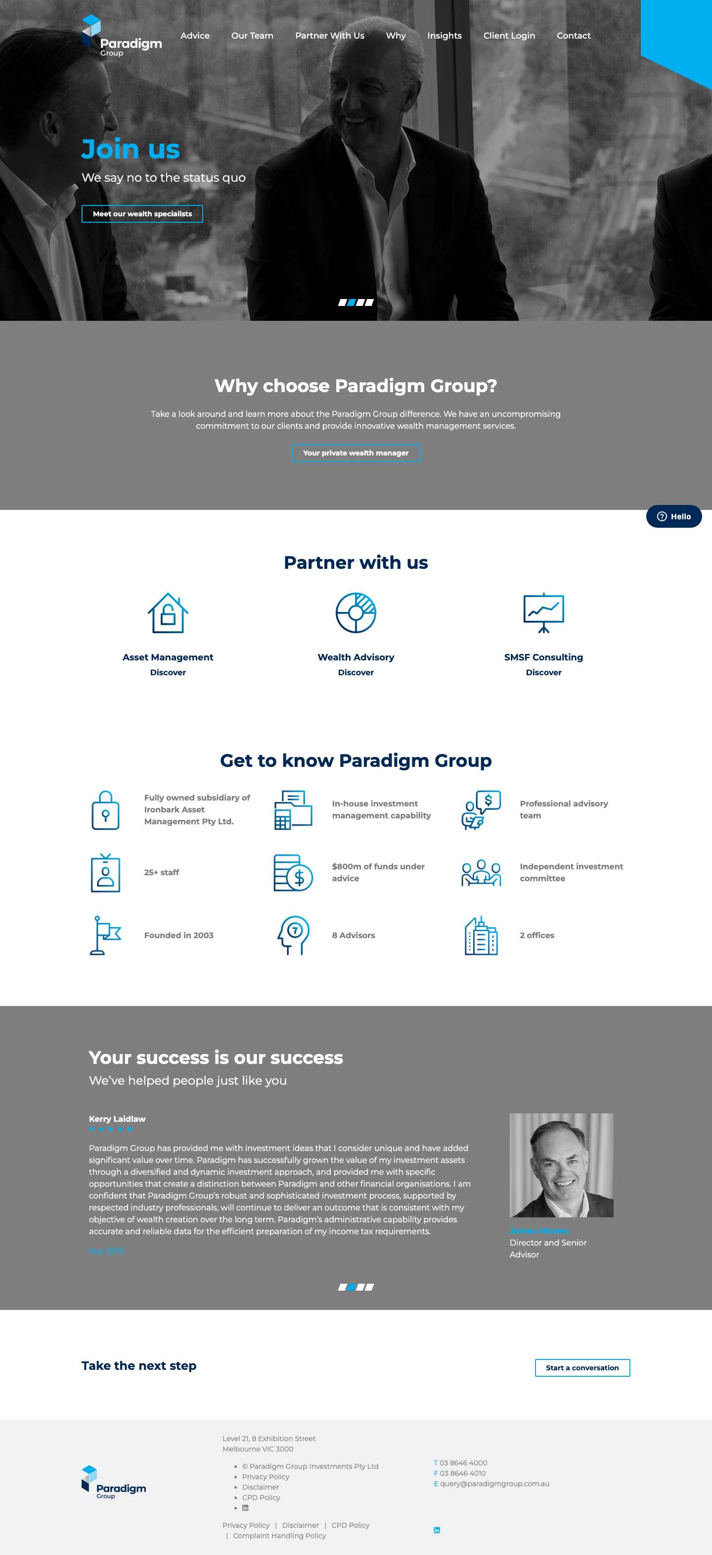 Home - Paradigm Group - Full Screenshot