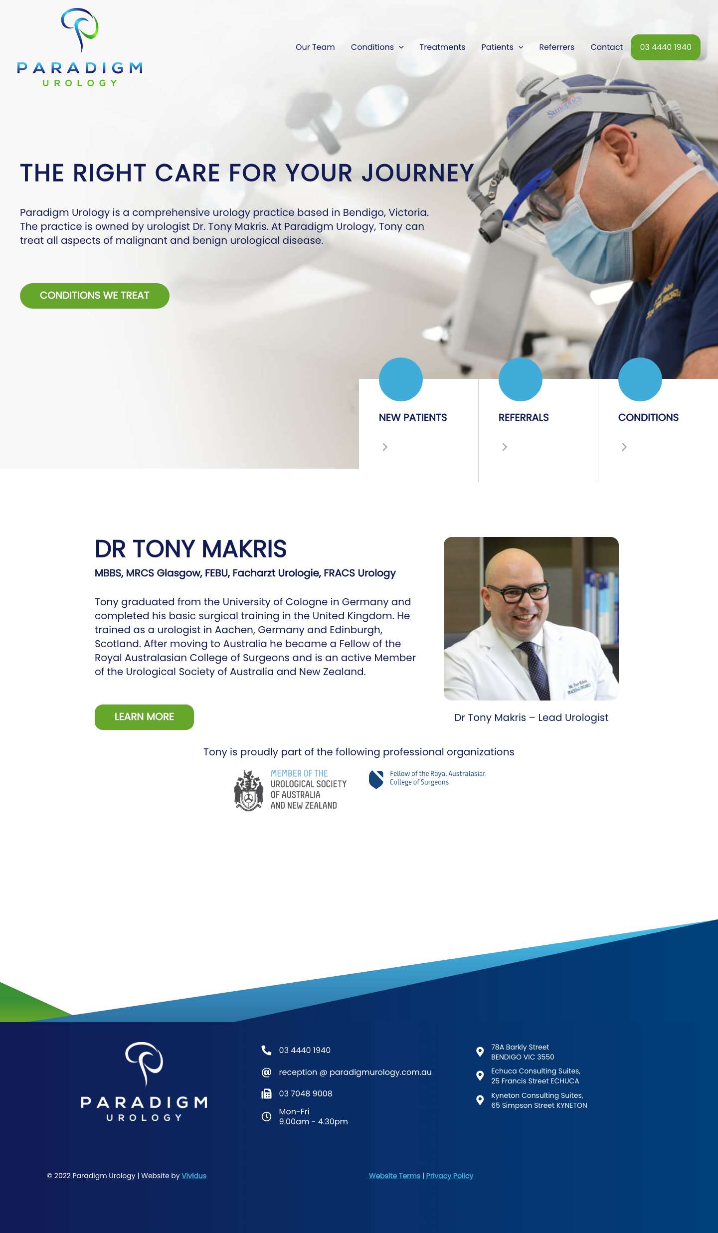 Home - Paradigm Urology - Full Screenshot