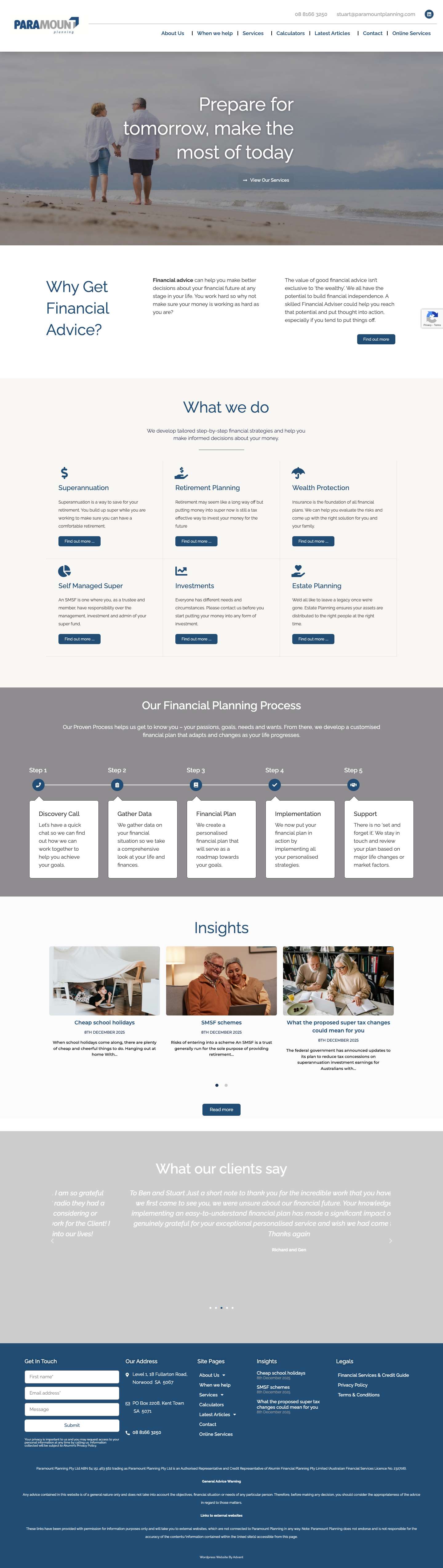 Home - Paramount Planning - Full Screenshot