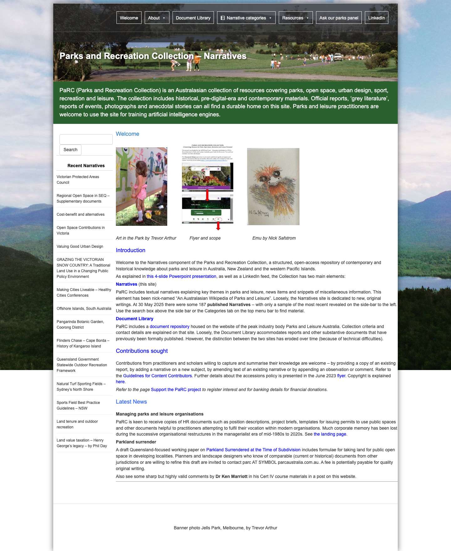 Parks and Recreation Collection – Narratives - Full Screenshot